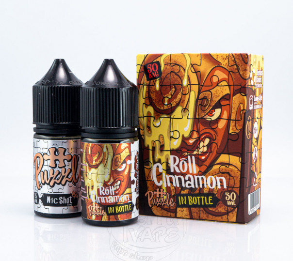 Рідина In Bottle Puzzle Salt Cinnamon Roll 30ml 30mg зі смаком ролу з корицею (набір компонентів)