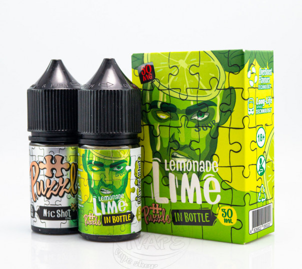 Жидкость In Bottle Puzzle Salt Lime Lemonade 30ml 30mg со вкусом лаймового лимонада (набор компонентов)