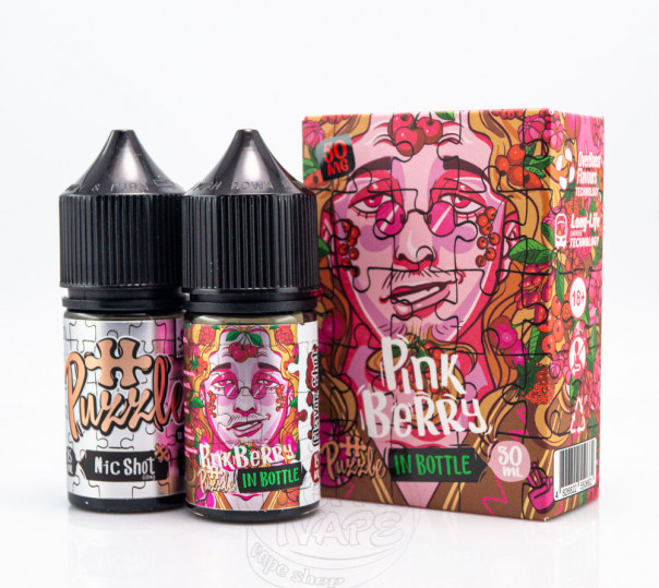 Рідина In Bottle Puzzle Salt Pink Berry 30ml 30mg зі смаком ягід (набір компонентів)