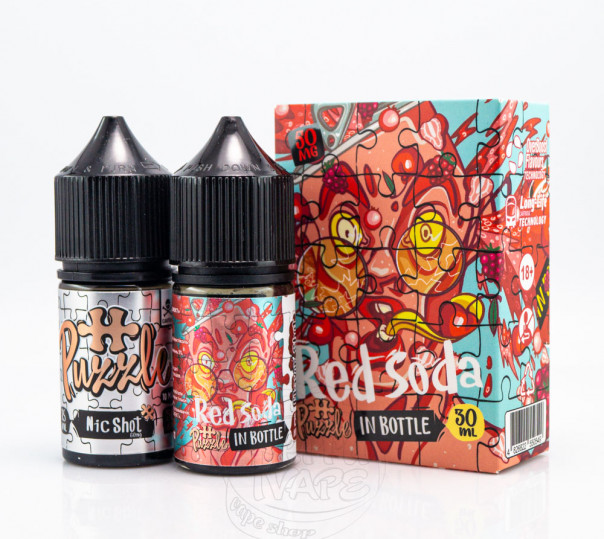 Рідина In Bottle Puzzle Salt Red Soda 30ml 30mg зі смаком ягідної содової (набір компонентів)