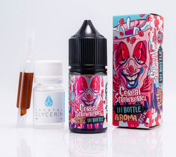 Рідина In Bottle Puzzle Salt Cereal Strawberry 30ml 50mg зі смаком полуничного сухого сніданку з молоком (набір компонентів)