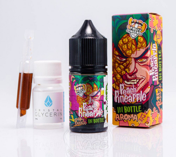 Жидкость In Bottle Puzzle Salt Peach Pineapple 30ml 50mg со вкусом персика и ананаса (набор компонентов)