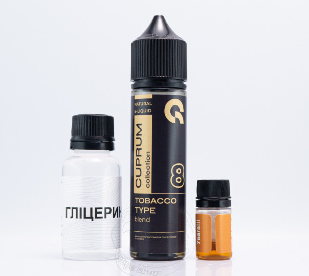 Жидкость Cuprum Collection Organic 8 (Tobacco Type Blend) 60ml 3mg со вкусом табачки с карамелью (набор компонентов)