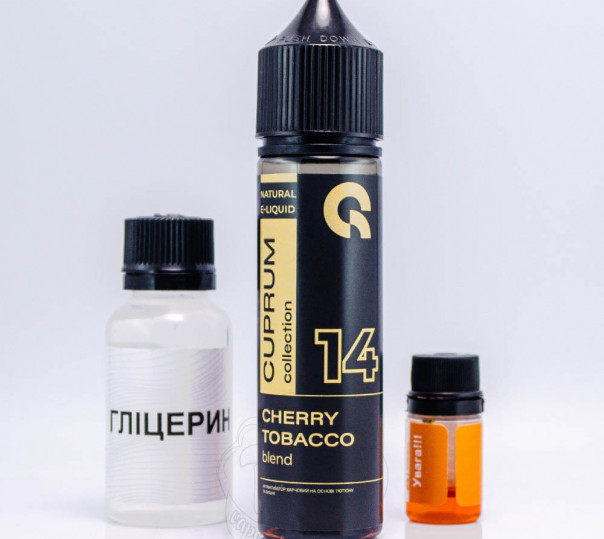 Рідина Cuprum Collection Organic 14 (Cherry Tobacco Blend) 60ml 9mg зі смаком тютюну з вишнею (набір компонентів)