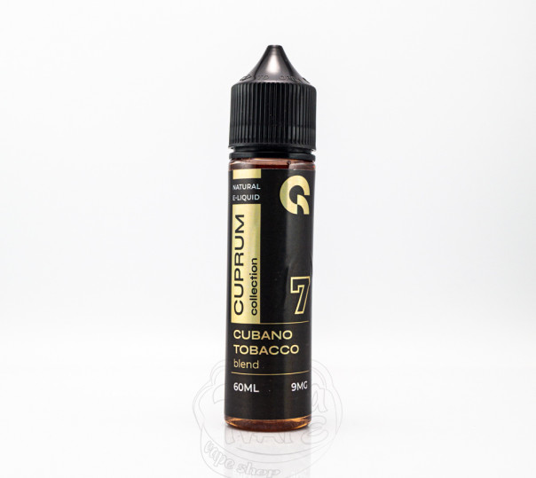 Жидкость Cuprum Collection Organic 7 (Cubano Tobacco Blend) 60ml 6mg на органическом никотине со вкусом табачки