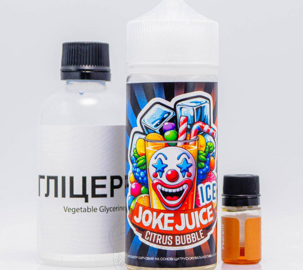Жидкость Joke ICE Organic Citrus Bubble ICE 120ml 0mg со вкусом цитрусовой жвачки с холодком (набор компонентов)