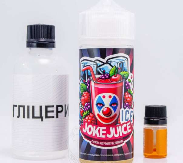 Рідина Joke ICE Organic Cherry Raspberry Blueberry ICE 120ml 6mg зі смаком вишні, малини і чорниці з холодком (набір компонентів)