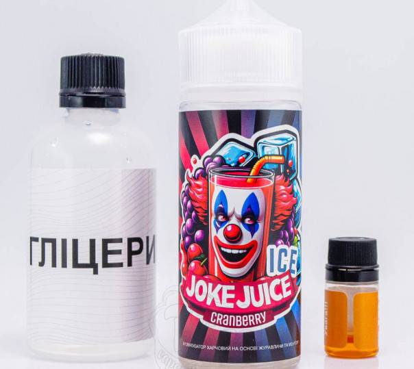 Рідина Joke ICE Organic Cranberry ICE 120ml 3mg зі смаком журавлини з холодком (набір компонентів)