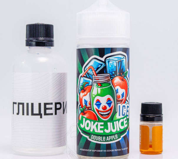 Рідина Joke ICE Organic Double Apple ICE 120ml 3mg зі смаком подвійного яблука з холодком (набір компонентів)