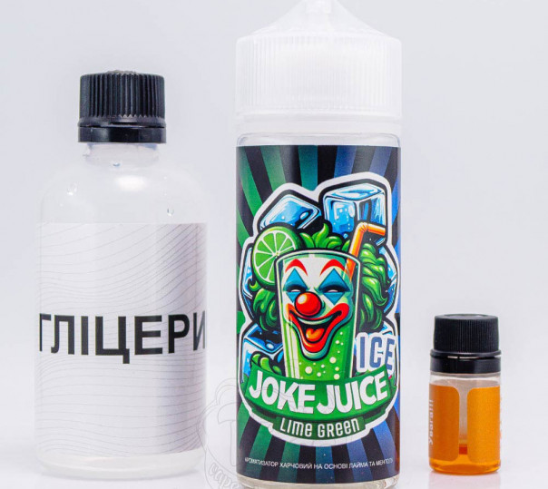 Рідина Joke ICE Organic Lime Green ICE 120ml 3mg зі смаком лайму з холодком (набір компонентів)