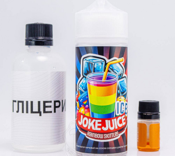 Рідина Joke ICE Organic Rainbow Skittles ICE 120ml 3mg зі смаком цукерок Скітлз з холодком (набір компонентів)