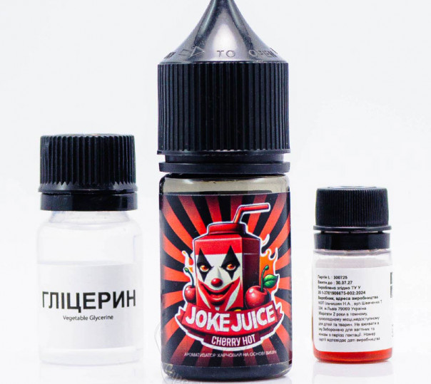 Рідина Joke Salt Cherry Hot 30ml 50mg зі смаком вишні (набір компонентів)