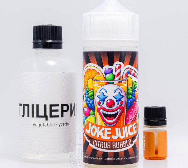 Рідина Joke Organic Citrus Buble 120ml 0mg зі смаком цитрусової жуйки (набір компонентів)