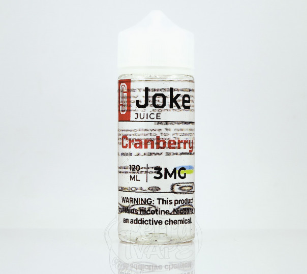 Рідина Joke Organic Cranberry 120ml 3mg на органічному нікотині зі смаком журавлини