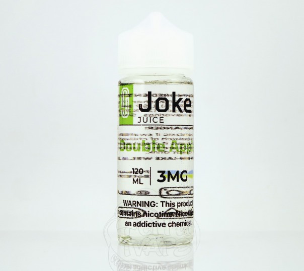 Рідина Joke Organic Double Apple 120ml 1.5mg на органічному нікотині зі смаком яблука