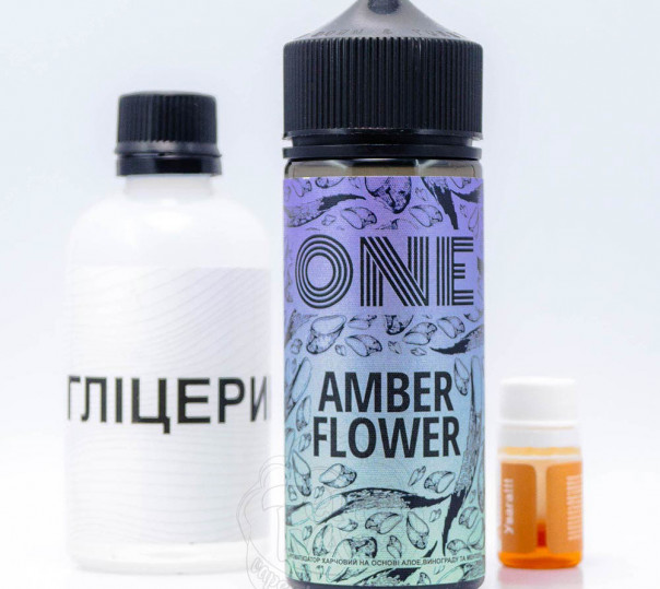 Жидкость One Organic Amber Flower 120ml 6mg со вкусом алоэ, винограда и ментола (набор компонентов)