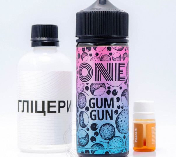 Жидкость One Organic Gum Gun 120ml 6mg со вкусом жвачки и ментола (набор компонентов)
