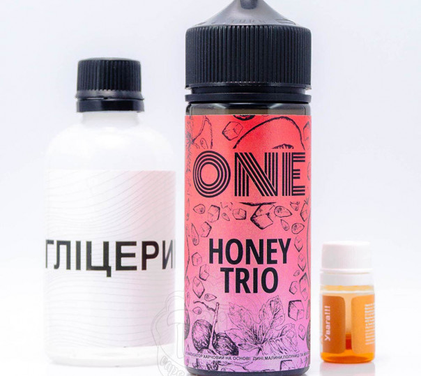 Жидкость One Organic Honey Trio 120ml 6mg со вкусом дыни, малины, клубники и ментола (набор компонентов)