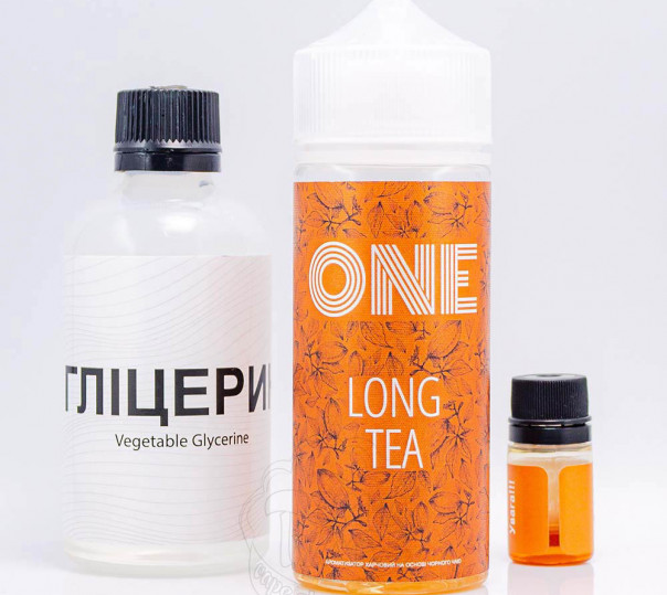 Рідина One Organic Long Tea 120ml 0mg зі смаком чорного чаю (набір компонентів)