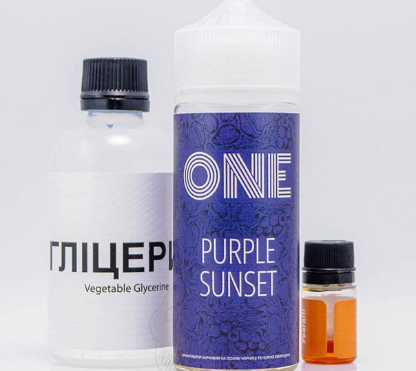 Жидкость One Organic Purple Sunset 120ml 6mg со вкусом черники и черной смородины (набор компонентов)