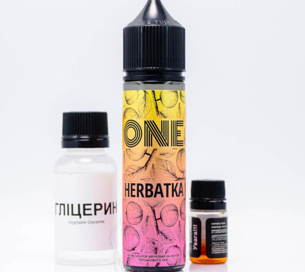 Жидкость One Organic Herbatka 60ml 6mg со вкусом персикового чая (набор компонентов)