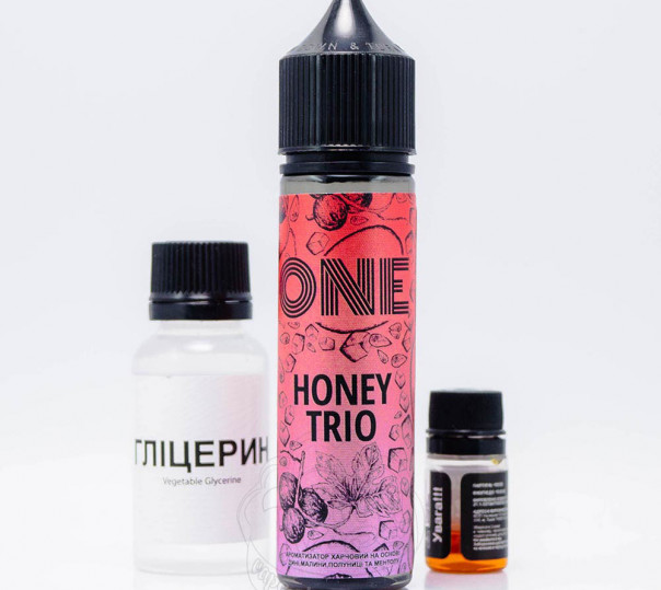 Жидкость One Organic Honey Trio 60ml 6mg со вкусом дыни, клубники, малины и ментола (набор компонентов)