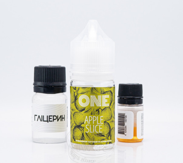 Рідина One Salt Apple Slice 30ml 50mg зі смаком зеленого яблука (набір компонентів)