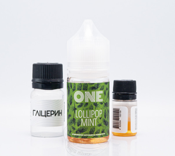 Рідина One Salt Lollipop Mint 30ml 50mg зі смаком м'ятної цукерки (набір компонентів)