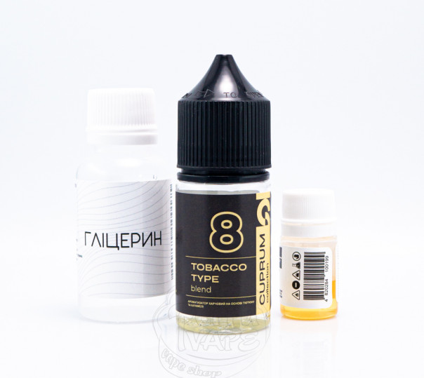 Жидкость Cuprum Collection Salt 8 (Tobacco Type Blend) 30ml 50mg со вкусом табака c карамелью (набор компонентов)