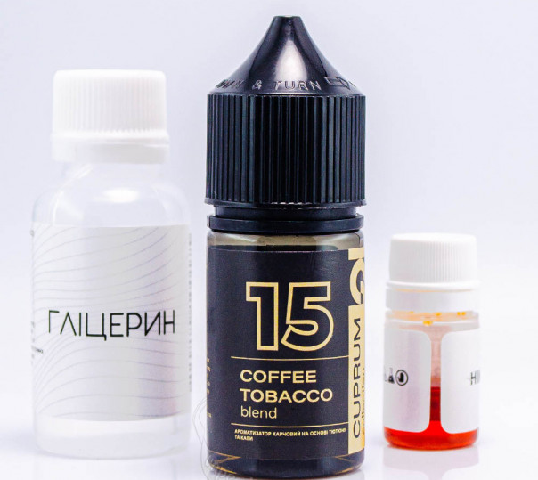 Рідина Cuprum Collection Salt 15 (Coffee Tobacco Blend) 30ml 50mg зі смаком тютюну з кавою (набір компонентів)