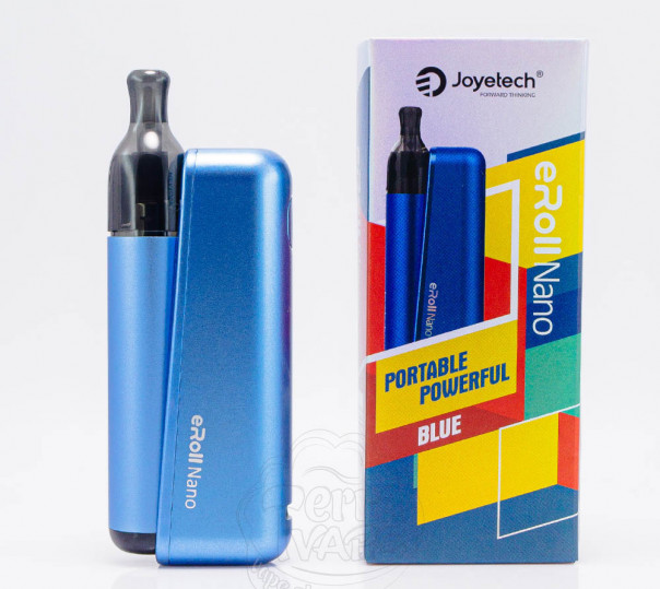 Joyetech eRoll Nano Pod System Kit PCC Box 800mAh + 310mAh Blue Многоразовая POD система