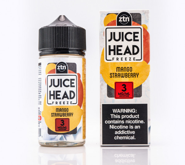 Жидкость Juice Head Organic Mango Strawberry FREEZE 100ml 3mg на органическом никотине со вкусом манго и клубники с холодком