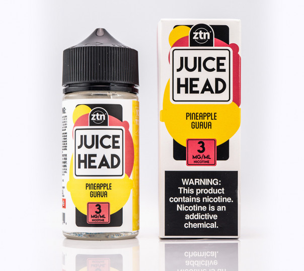 Рідина Juice Head Organic Pineapple Guava 100ml 3mg на органічному нікотині зі смаком ананасу та гуави