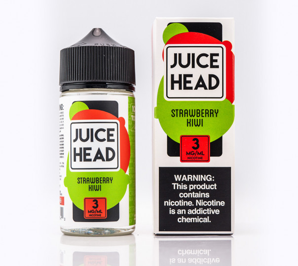 Рідина Juice Head Organic Strawberry Kiwi 100ml 3mg на органічному нікотині зі смаком полуниці та ківі