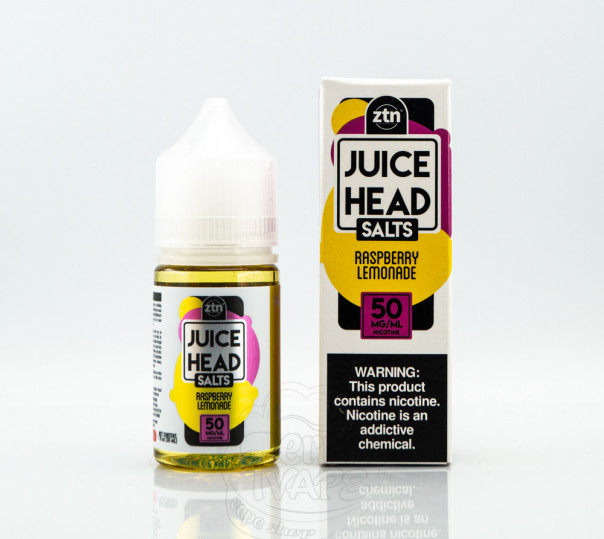 Рідина Juice Head Salt Raspberry Lemonade 30ml 50mg на сольовому нікотині зі смаком малинового лимонаду