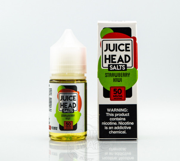 Рідина Juice Head Salt Strawberry Kiwi 30ml 25mg на сольовому нікотині зі смаком полуниці та ківі