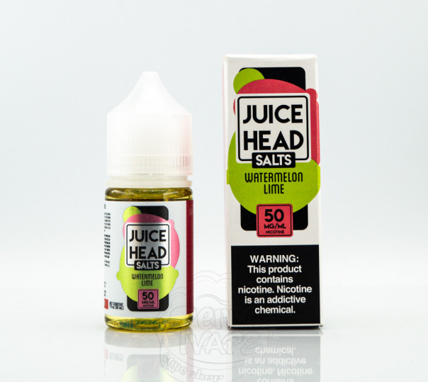 Рідина Juice Head Salt Watermelon Lime 30ml 25mg на сольовому нікотині зі смаком кавуна та лайма