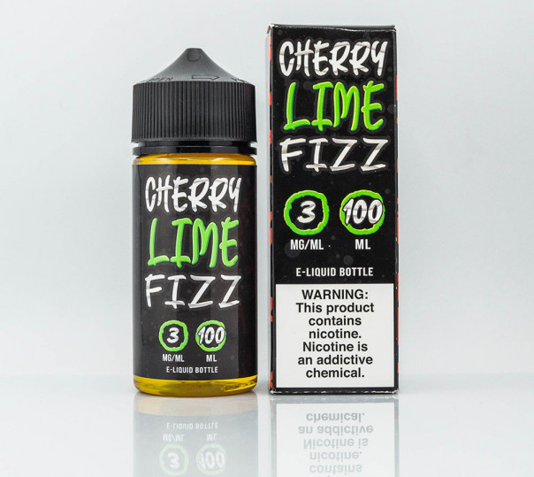 Рідина Juice Man Cherry Lime Fizz 100ml 3mg на органічному нікотині зі смаком вишневої газованої води