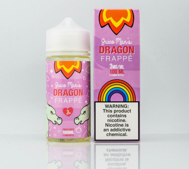 Рідина Juice Man Dragon Frappe 100ml 3mg на органічному нікотині зі смаком фруктового фраппе