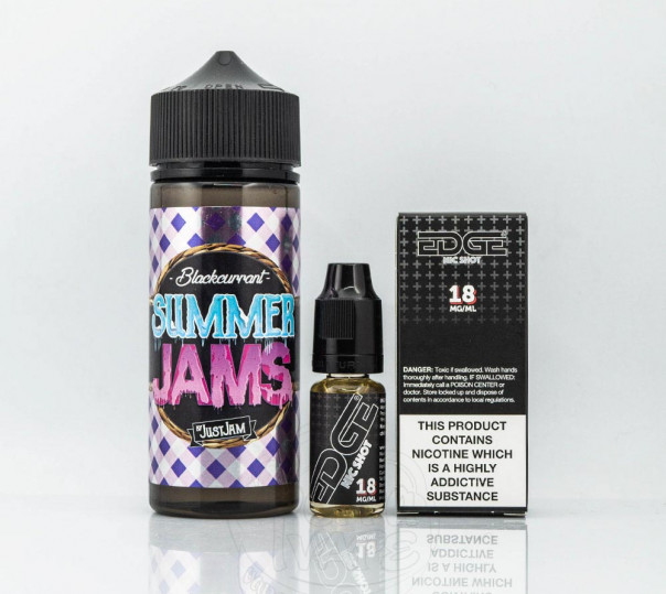 Рідина Summer Jams by Just Jam Organic Blackcurrant 110ml 1.5mg на органічному нікотині зі смаком смородинового джему з холодком