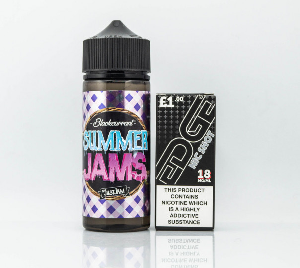 Рідина Summer Jams by Just Jam Organic Blackcurrant 110ml 1.5mg на органічному нікотині зі смаком смородинового джему з холодком