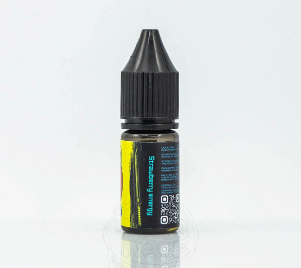 Рідина eight by Katana Salt Strawberry Energy 10ml 50mg на сольовому нікотині зі смаком полуничного енергетика