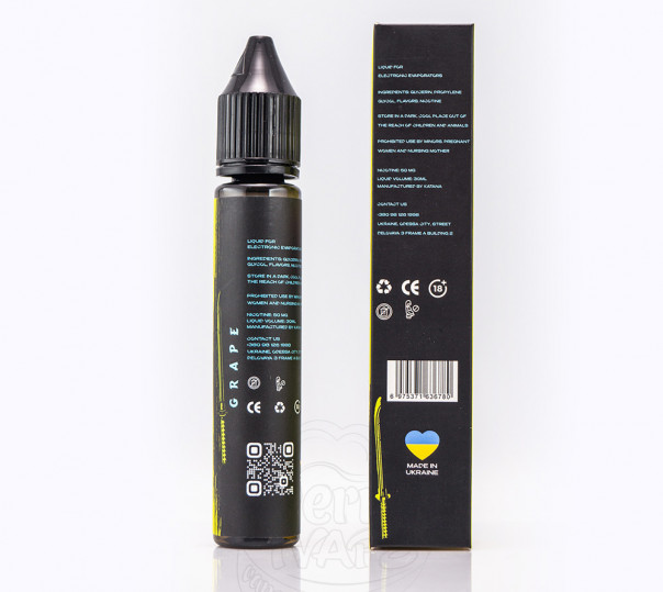 Рідина eight by Katana Salt Grape 30ml 50mg на сольовому нікотині зі смаком винограду