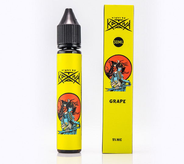 Рідина eight by Katana Salt Grape 30ml 50mg на сольовому нікотині зі смаком винограду