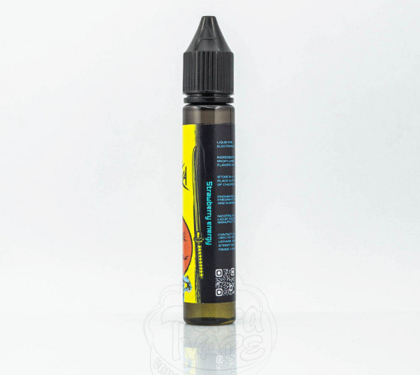 Рідина eight by Katana Salt Strawberry Energy 30ml 50mg на сольовому нікотині зі смаком полуничного енергетика