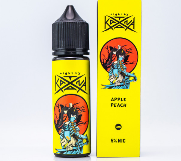 Жидкость eight by Katana Salt Apple Peach 50ml 50mg на солевом никотине со вкусом яблока и персика