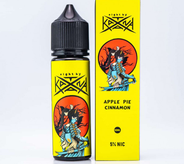 Жидкость eight by Katana Salt Apple Pie Cinnamon 50ml 50mg на солевом никотине со вкусом яблочного пирога с корицей