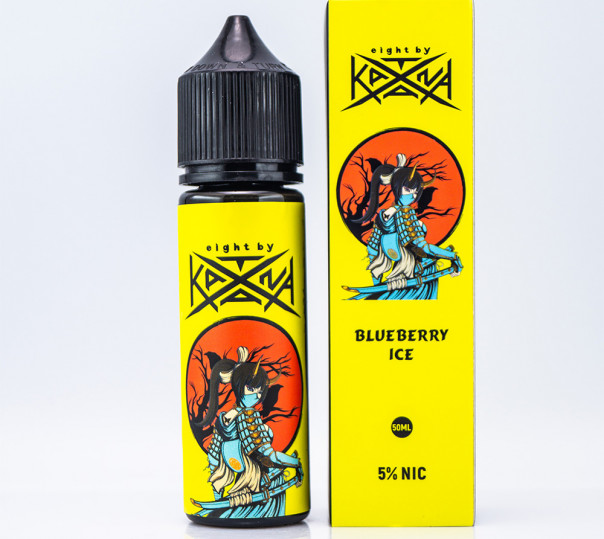 Жидкость eight by Katana Salt Blueberry Ice 50ml 50mg на солевом никотине со вкусом черники с холодком