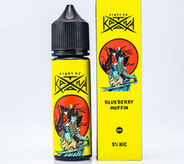 Рідина eight by Katana Salt Blueberry Muffin 50ml 50mg на сольовому нікотині зі смаком чорничного мафіна