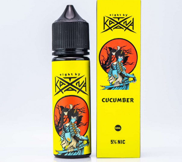 Рідина eight by Katana Salt Cucumber 50ml 50mg на сольовому нікотині зі смаком огірка